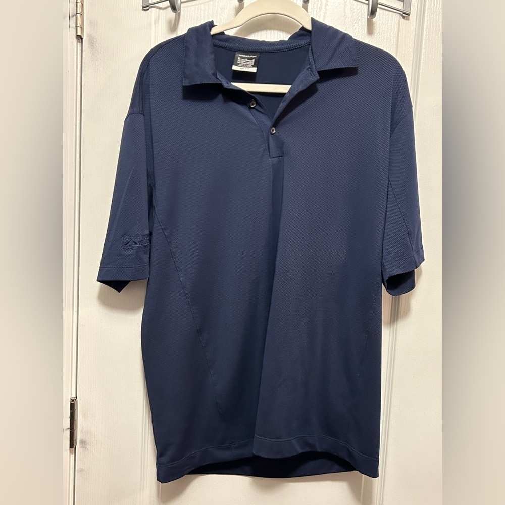 Nike Golf Performance Dri-Fit Golf Polo navy blue Mens M office wear company top